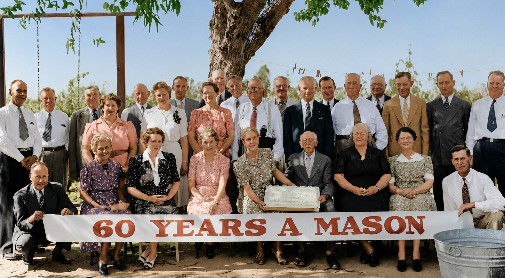 Fred Hopkins 60 years a Mason