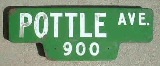 Pottle street sign